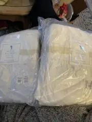 2 Pottery Barn Kids 18" drop White Princess Double Ruffle Bed Skirt Twin NWT