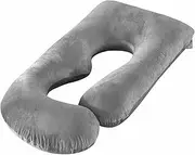 Nayubo Body Pillow for Sleeping Large U-Shape Soft Full Body Pillow with Washable Cover Adults Side Sleeper Pillow for Legs, Lower Back, Head, Neck, Shoulder Support (Grey)