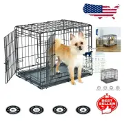 Secure & Convenient 24 Inch Double Door Dog Crate with Enhanced Safety Features