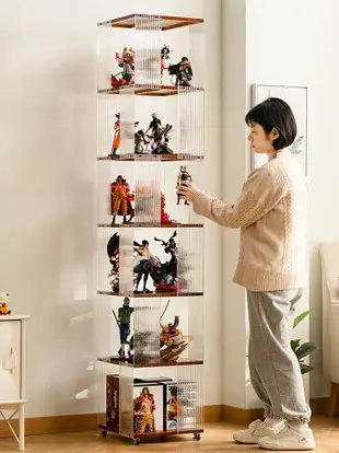 【免運】 旋轉手辦展示柜樂高亞克力展示架非玻璃產品模型玩具陳列柜子貨架