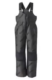 $590 - Mackage Kids' Myron Logo Jacquard Ski Bib in Carbon SZ 10