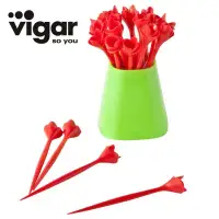在飛比找環球Online優惠-【Just Home】買一送一Vigar玫瑰花造型水果叉20