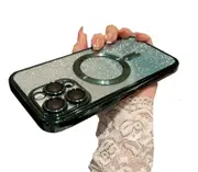 Magnetic Case for iPhone 11, Clear Soft Phone Cover - Green