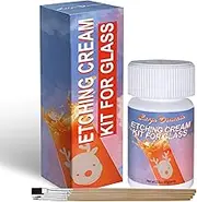 Etching Cream Kit for Glass, Professional Etching Starter Kit for Glass, Etching Paste for Glass Kit, DIY Art Craft Supplies Create Permanently Etched Designs -2.82 OZ Net Weight