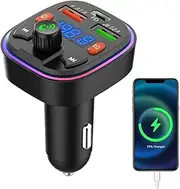 Car Blue Tooth FM Transmitter - Wireless Car Blue Tooth Adapter Fast Charging | Hands- Call Wireless FM Transmitter, FM Transmitter Radio Receiver for Car Buniq