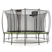 VULY Ultra 2 Pro Extra Large 14ft Trampoline with Enclosure - Round Kids Trampolines Bundle With Basketball Hoop