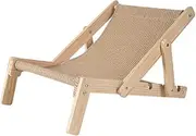 KARFRI Cat Sisal Chair, Wood Lounge Cat Chair, Adjustable Natural Wood Removable with Sisal Pad, Cat Scratcher Chair Board, Cat-Friendly Chair Scratcher for Cats Rest