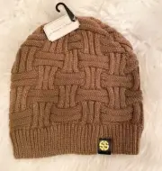 NWT Simply Southern Knitted Toboggan Beanie Cap Hat Winter Hat One Size Taupe