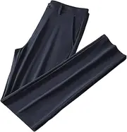 [Maiyifu-GJ] Men's Slim Fit Stretch Pant Summer Casual Tapered Suit Pant Lightweight Wrinkle Resistant Business Trousers