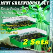 2 Sets Mini Propagator Hydroponics Seedling Clone Propagation Kit Grow Tray Dome