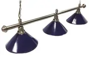 Pool Snooker Billiard Table Lighting - Brushed Stainless Light (3 x Blue Shades) 61 Inch