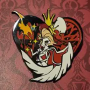 3" DOUDING Lucifer Morningstar Heartbeat Enamel Pin Black Nickel Hazbin Hotel