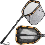 Rubber Coated Floating Landing Net with Telescopic Handle for Easy Transport