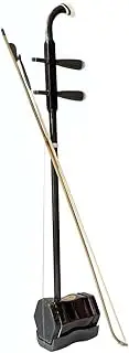 GeekHouse Beginner Chinese 2 Strings Violin, Traditional National Instruments Erhu Phoneme Mark for Entry Level with Bow and Accessories, Artificial Skin Panel & Black Grille