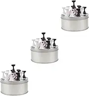 Beavorty 3 Sets Nail Forms Display Stand Chessboard Pattern False Nail Support Rack Manicure Accessories Easy Magnet Assembly