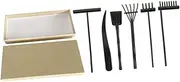 HANABASS 1 Set Zen Sand Rake Set Small Zen Garden Kit Mini Zen Garden Rake Sand Rake Zen Garden Decor Zen Garden Rakes Gardening with Meditation Tools Zen Garden Sand Plastic Black