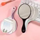 1Pcs Handheld Makeup Mirror Round Vanity Mirror With Handle Hand Mirror