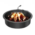 35 Inch Steel Fire Pit Ring BBQ Fire Ring Outdoor Campfire Pit DIY Firepit