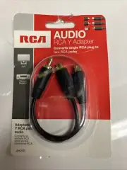 RCA Audio Y Adapter Convert RCA plug to Two RCA Jacks AH25R
