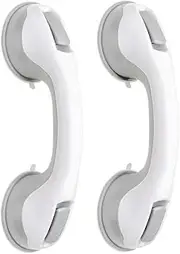 Suction Grab Bar, Portable Shower Suction Handle Bar Support Safety Grip Grab Bathtub Handle with Strong Hold Suction Cup Fitting and Rapid Release for Bathroom, Children and Elderly