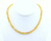 6mm Faceted Golden Yellow Citrine Necklace, Sparkly Feminine Dainty Choker