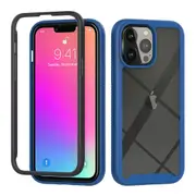 ZUSLAB Full Body Case for iPhone 13 6.1" Shockproof Rugged Dual Layer Protection Protective Cover for Apple - Navy