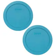 Pyrex 7201-PC 4-Cup Teal Blue Replacement Food Storage Lid Covers (2-Pack)