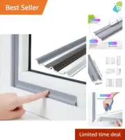 Flexible Window Insulation Seal Strip - 26ft Self-Adhesive Weatherproof Foam
