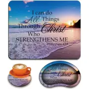 Mouse pad + Coaster + Mouse Wrist Rest Support Set, Ergonomic Mouse Wrist Res...