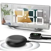 Extra Loud Vibrating Alarm Clock with Bed Shaker for Deep Sleepers Adult Hear...