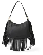[Marcs] Fran Fringe Leather Bag in Black
