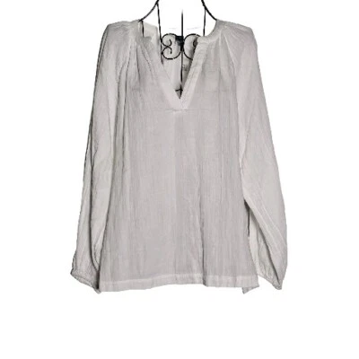 Old Navy white long balloon sleeve top NWT size Medium