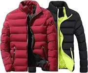 [PHJTOMK] Men's Down Insulated Packable Puffer Jacket Lightweight Packable Puffer Jackets Warm Winter Coat for Men