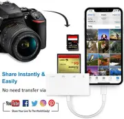 For Apple Latest iOS iPhone Models to USB2.0 Micro SD TF Card Reader, High-Speed