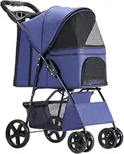 Pet Stroller Lightweight Foldable Stroller Pet Travel Dog Strollers Breathable Detachable Pet Stroller for Medium Small Dogs Cats