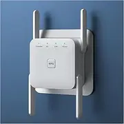 WiFi Extender Signal Booster for Home - Cover to 6500sq.ft - 2.4G/5G Long Range Wireless Internet Repeater - Signal Amplifier with Ethernet Port - Easy Setup