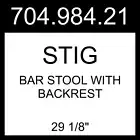 IKEA STIG Bar Stool With Backrest Black/black 29 1/8" 704.984.21
