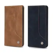 Leather Wallet Card Case iPhone 13 12 11 Pro Max Mini Magnetic Flip Cover