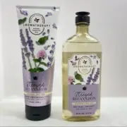 2-Pc Set Bath & Body Works Aromatherapy Steeped Relaxation Lavander Mint-Tea