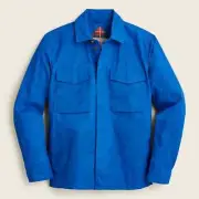 Baracuta England Wax Overshirt Snap Front Jacket Lapis Blue Men's 38 - NWT