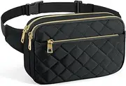 [Generic] Nylon Crossbody Bags for Women Trendy Quilted Cross Body Purse Medium Crossbody Purses Fashion Ladies Messenger Shoulder Bag