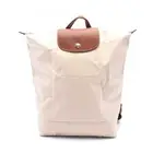 Longchamp Le Pliage Original M Backpack Bag Canvas Leather Women s Beige Brown 1