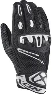 Ixon Mirage Airflow Motorcycle Gloves, black-white, Size L for Men Black White