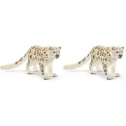 2x Schleich Kids/Childrens Toy Play Figurine Snow Leopard Pretend Animal 3y+