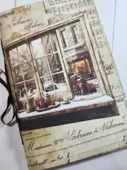 Junk Journal Booklet "COFFEE TIME" HANDMADE Cards, Pockets, Ephemera + more!