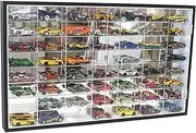 [DisplayGifts] 1/64 Scale Toy Cars Hot Diecast Wheels Matchbox Display Case Storage Diecast Cabinet Shelf Rack for 56 Slots - 2 Doors, 23.5 X 15 X 2 inches