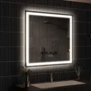 HOMLUX Vanity Mirror 30" Wall Mounted Frameless LED Light w/ 3-Color + Anti-Fog