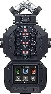 Zoom H8 12-Track Portable Recorder, Stereo Microphones, 6 Inputs, Touchscreen Interface, USB Audio Interface, Battery Powered, for Stereo/Multitrack Audio for Video, Podcasting, and Music