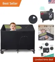 Portable Blackout Tent for Pack N Play – Ideal for Baby Sleep Indoors/Outdoors