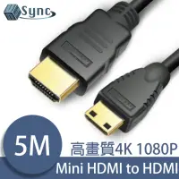 在飛比找momo購物網優惠-【UniSync】Mini HDMI轉HDMI高畫質4K影音